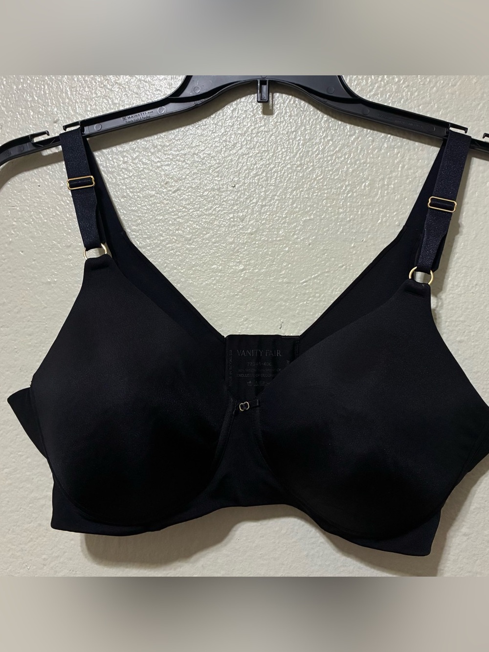 Vanity Fair Black Smooth T-Shirt Bra